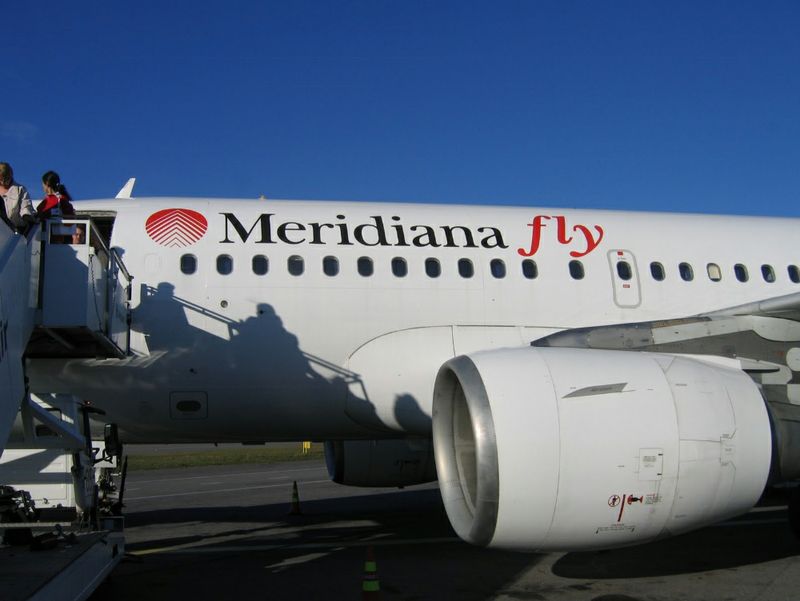 Un aereo della flotta Meridiana